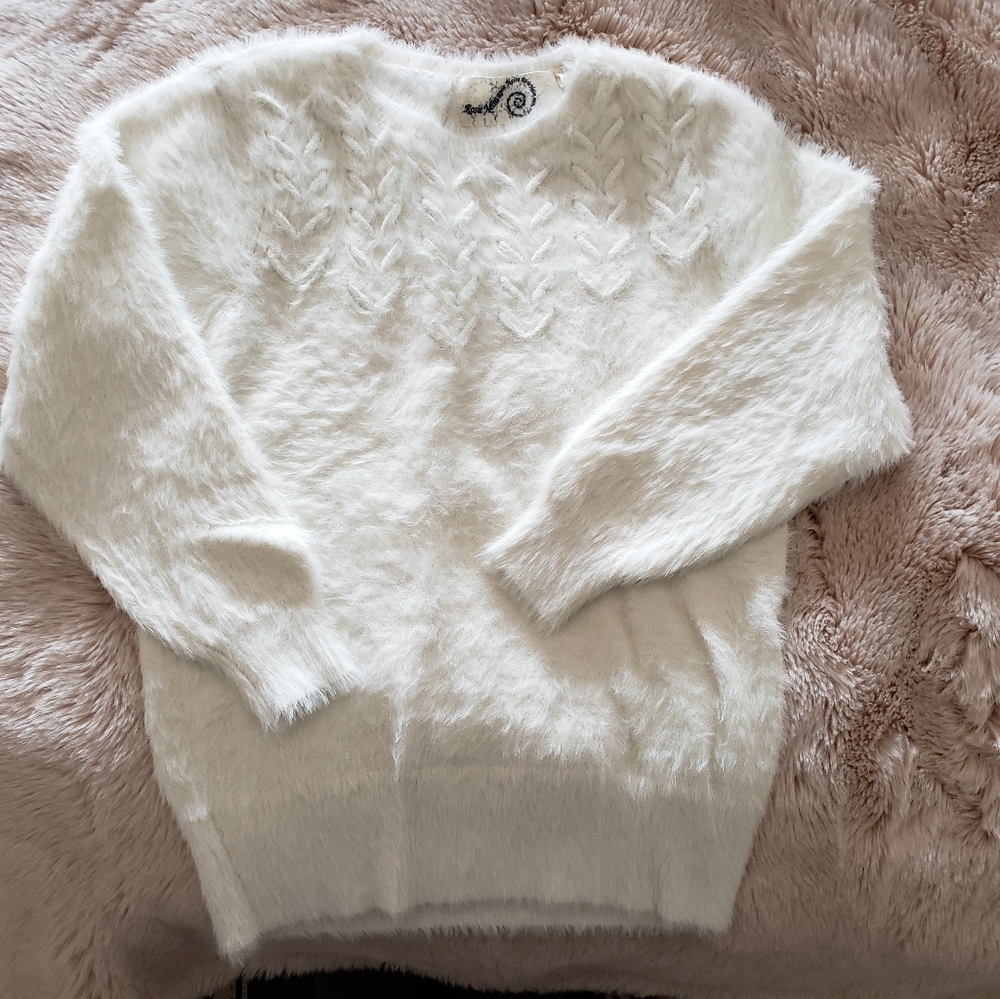 Anthropologie Rosie Neim cream sweater
